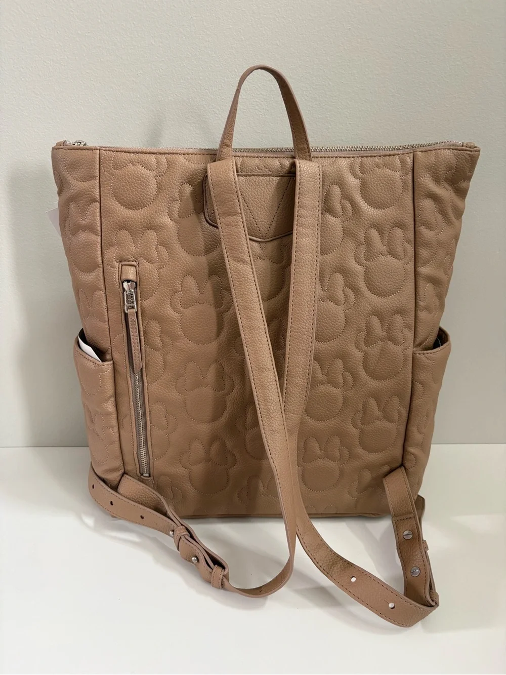 Freshly Picked Disney Baby Minnie Mouse Minimal Quilted Vegan Leather Diaper Bag
